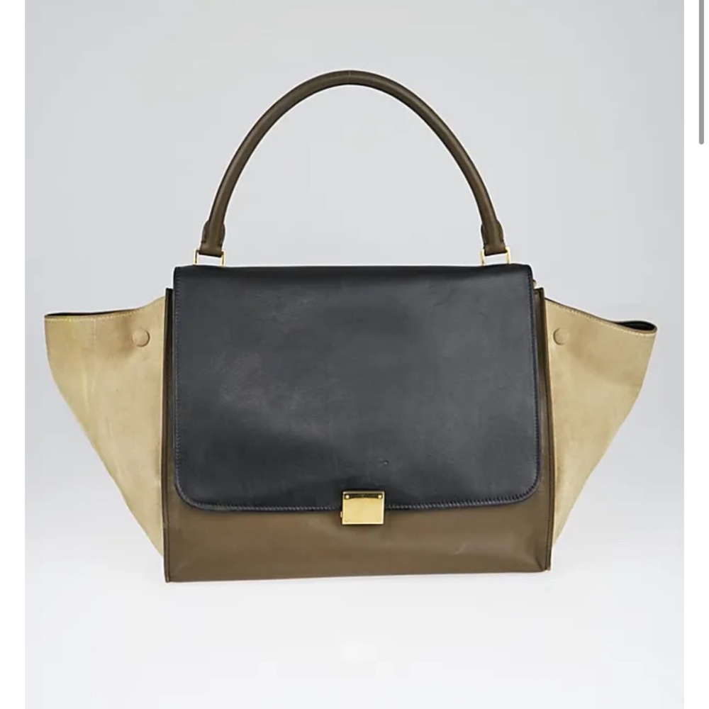 Celine Trapeze Tricolor Suede/Leather medium